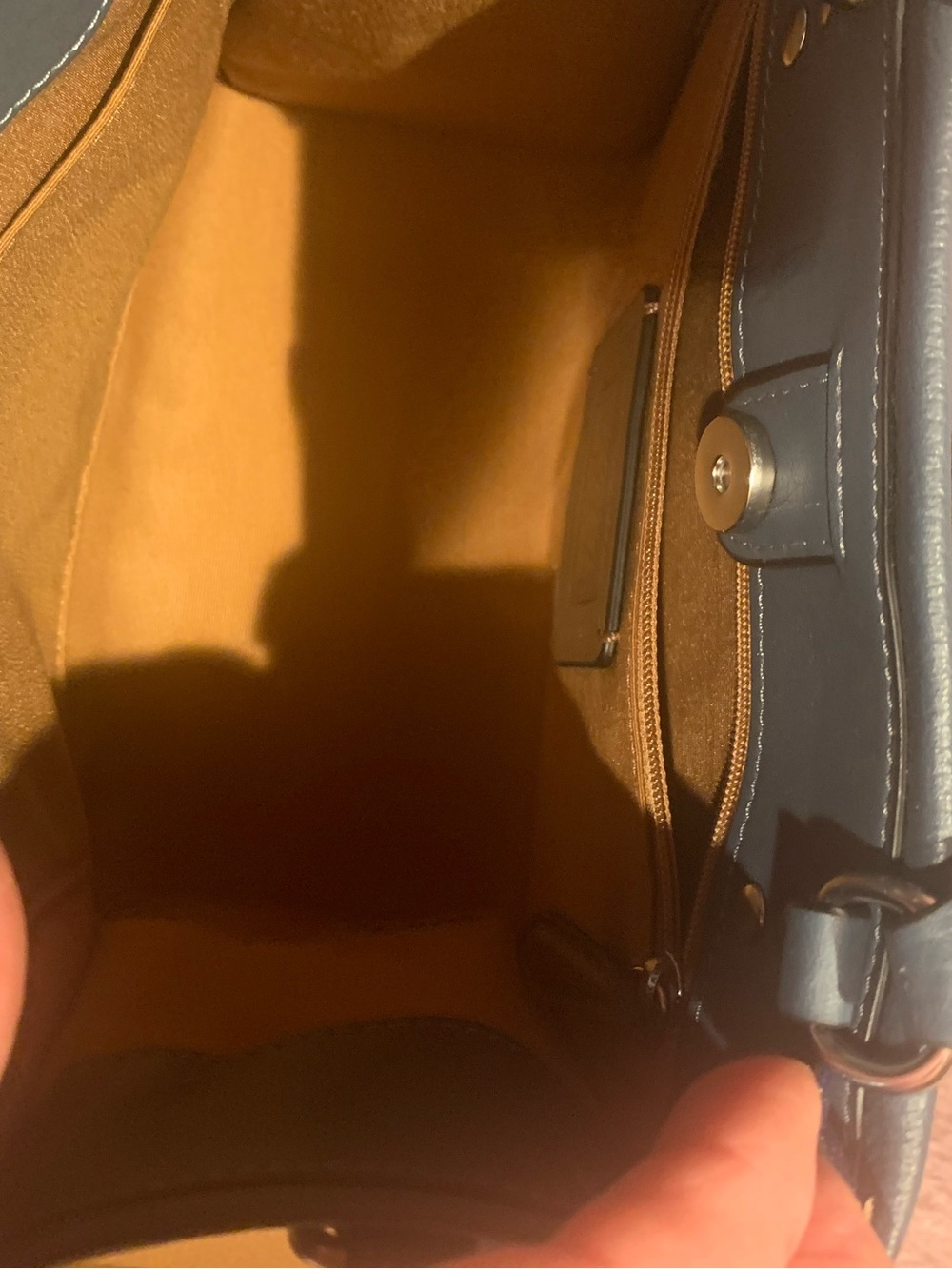 NWOT COACH DEMPSEY 22 TOTE SUBTLE BLUE/cadet blue hangtag & xbody STRAP C0971 - Picture 9 of 11